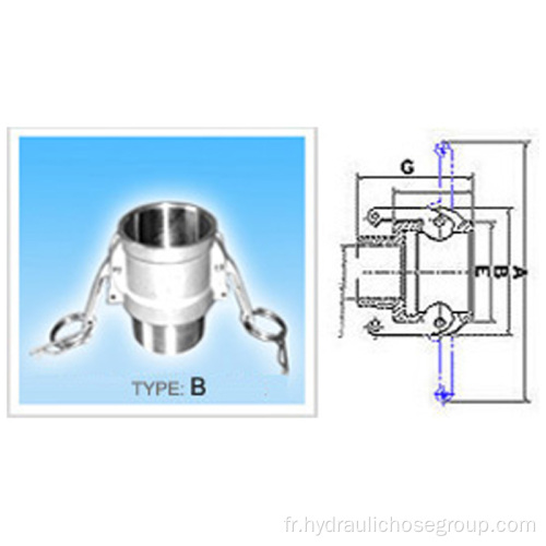 Coupleur Camlock Type B Mâle